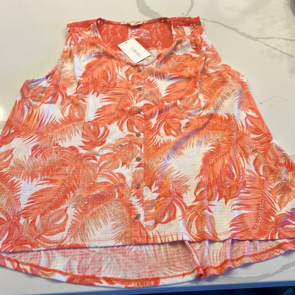 NWT Como Blu Floral Tank Top